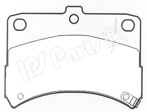 IPS PARTS ibd1603 -  Комплект тормозных колодок, дисковый тормоз